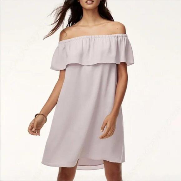 Aritzia Wilfred Neuchatel Off  Shoulder Ruffle Dress Red Mini Dress - XXS - Picture 2 of 9